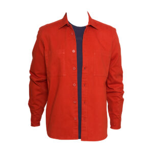 Curated Rust Cotton Brushed Twill Overshirt
