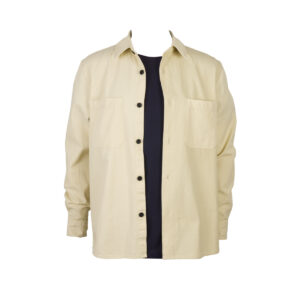 Curated Ecru Washed Twill Overshirt