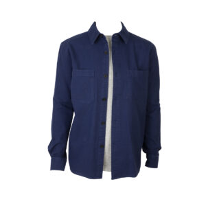 Curated Navy Washed Twill Overshirt