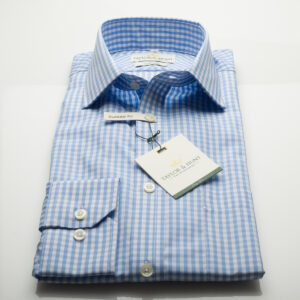 BLUE COTTON GINGHAM SHIRT