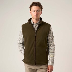 Taylor & Hunt Fleece Gilet in Green